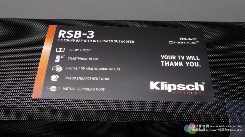 你的電視會感謝你，Klipsch RSB-3開箱