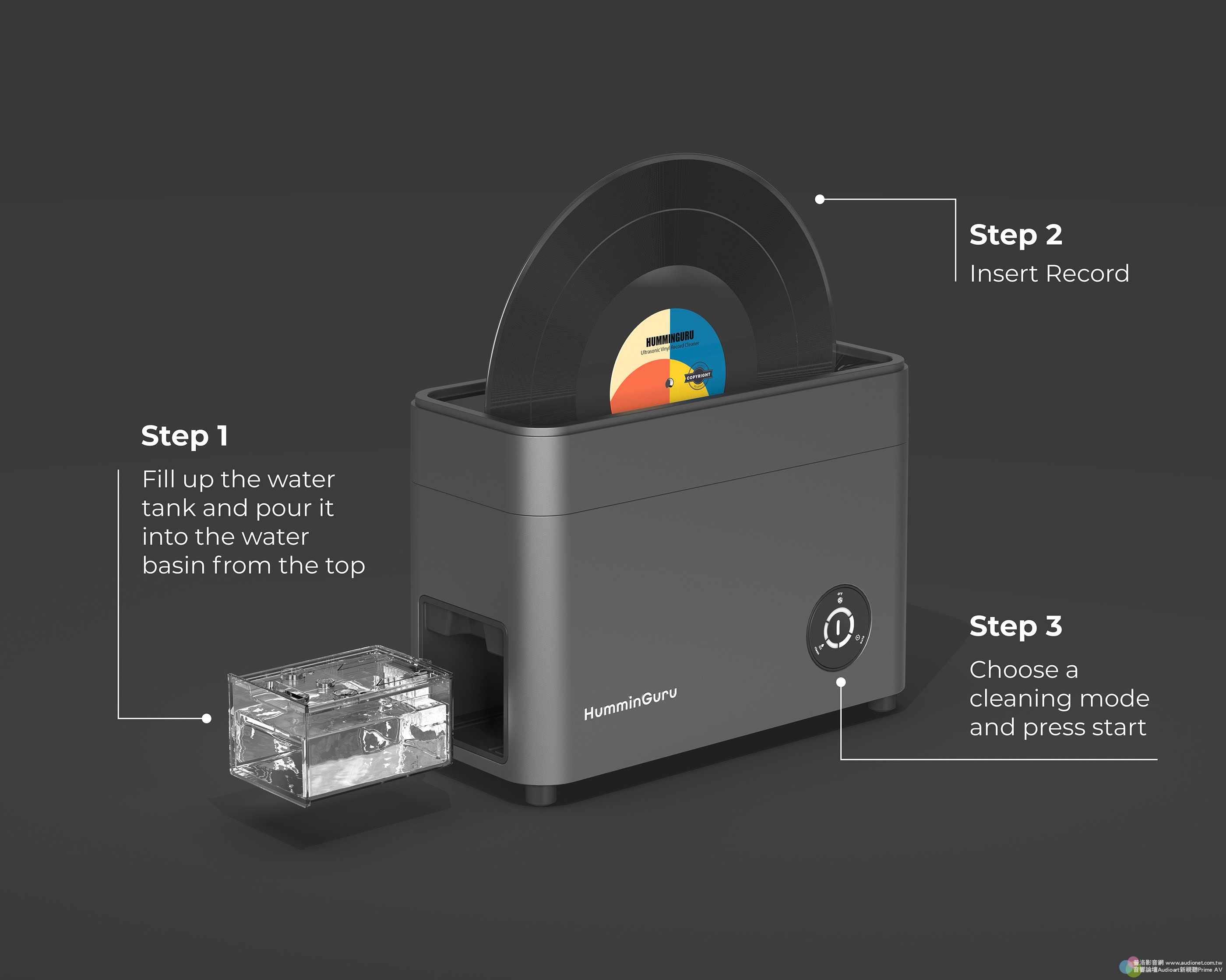 HumminGuru超音波洗唱片機，7分鐘讓黑膠煥然一新