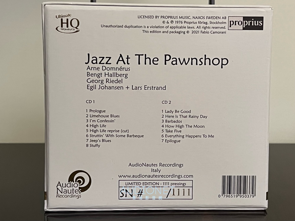 又一張Jazz At The Pawnshop，CD說明最詳盡的一個版本